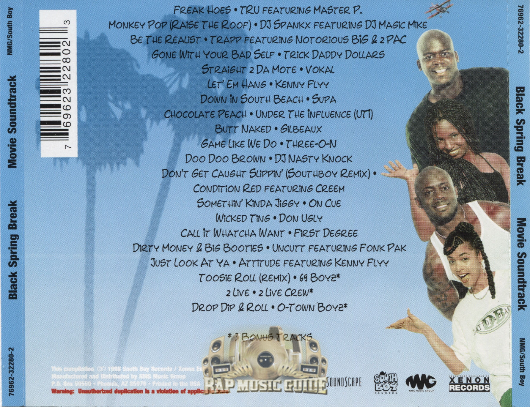 Black Spring Break Movie Soundtrack CD Rap Music Guide